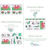 AhfuLife Welsh Flag Tattoos 24 Sheets St. David's Day Party Decor view 3