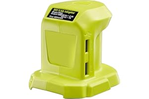 DMMNS 18V Battery USB Adapter Power Source 2-Ports for Ryobi One+ P743 18-Volt, Compatible with Ryobi 18V Lithium-Ion Battery P107 P108 PBP005 PBP006