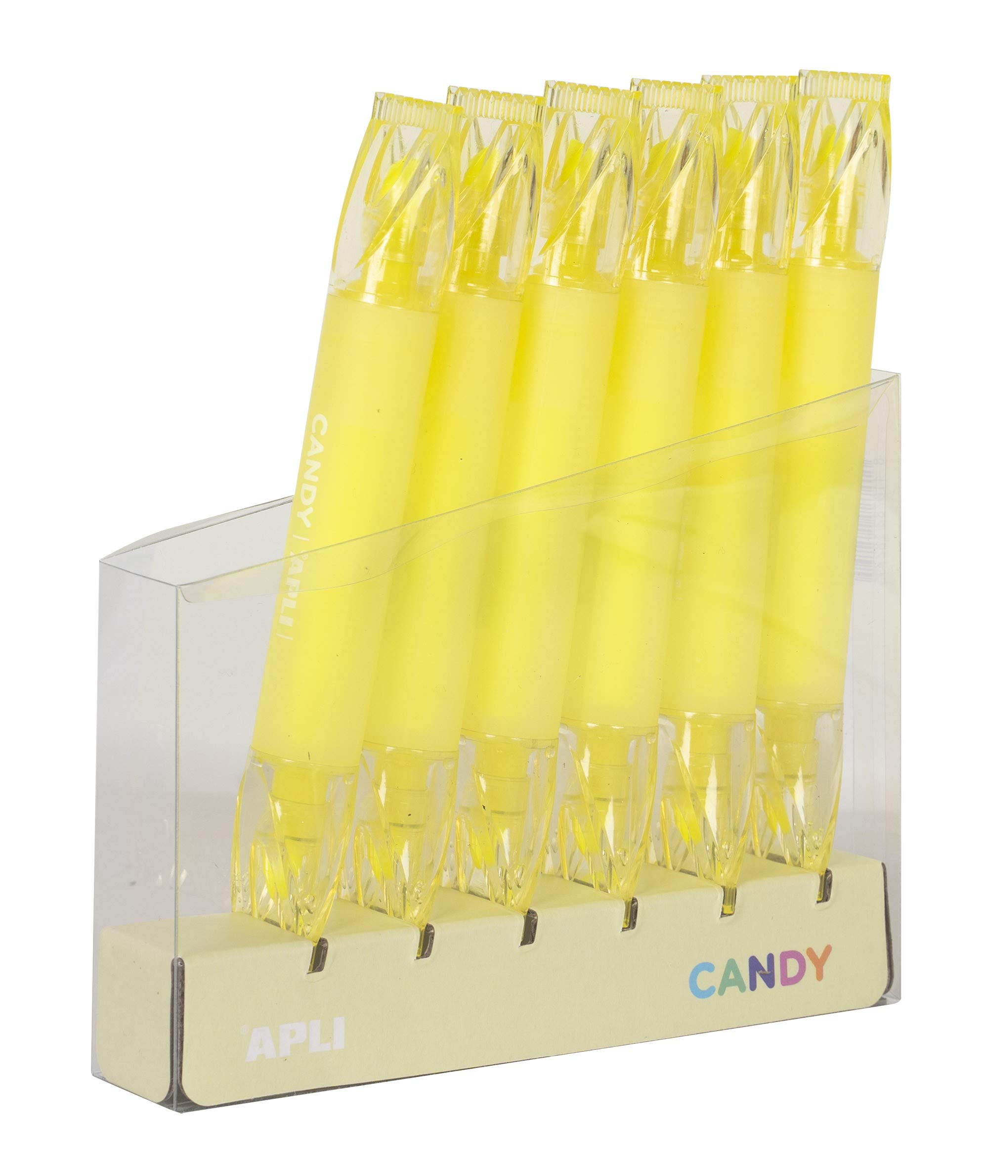 APLI 18279 - Candy Markers Double Tip Yellow, 1 unit