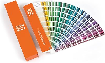 RAL D2 Design Compartments Color Chart Book with Protective Box 1825 Colors