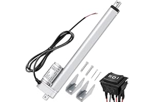 SZAWINLI AWINLI DC24V 12 Inch Linear Actuator with Reverse Remote Pole Switch Mounting Bracket,Heavy Weight 202lbs(900N) Speed 9mm/s for Solar Trackers Automotive Tractors (300mm)