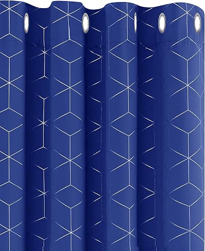 Deconovo Blackout Curtains Set 2 Thermal Insulated Royal Blue 140x260