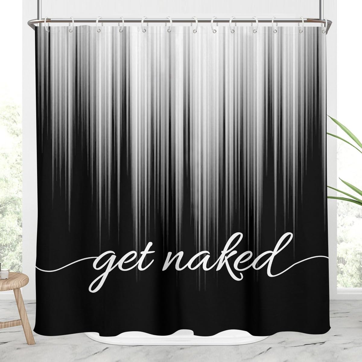 AAtter Black and White Shower Curtain Standard Get
