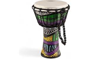 GMP Colourful 7"x12" Tall Composite Djembe (Caribbean Sarong, 7")