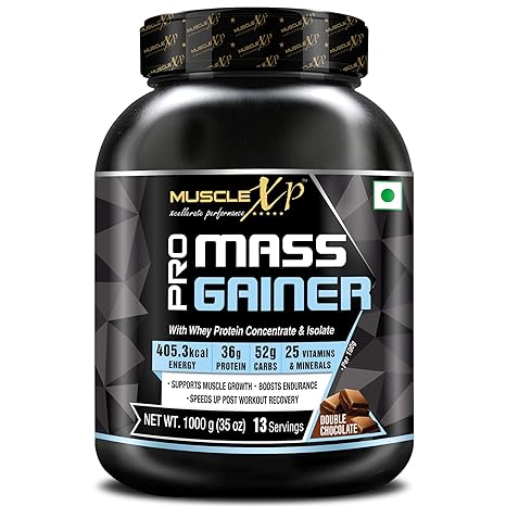 Musclexp Pro Mass Gainer With Whey Protein Isolate 25 Vitamins And Minerals Double Chocolate 1kg 2 2 Lb Amazon In Health Personal Care