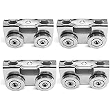 Trolley Assembly 4 Wheel Light Duty for Use with All 1-5/8" or Taller Strut Channel,Electro-Galvanized Zinc (4)