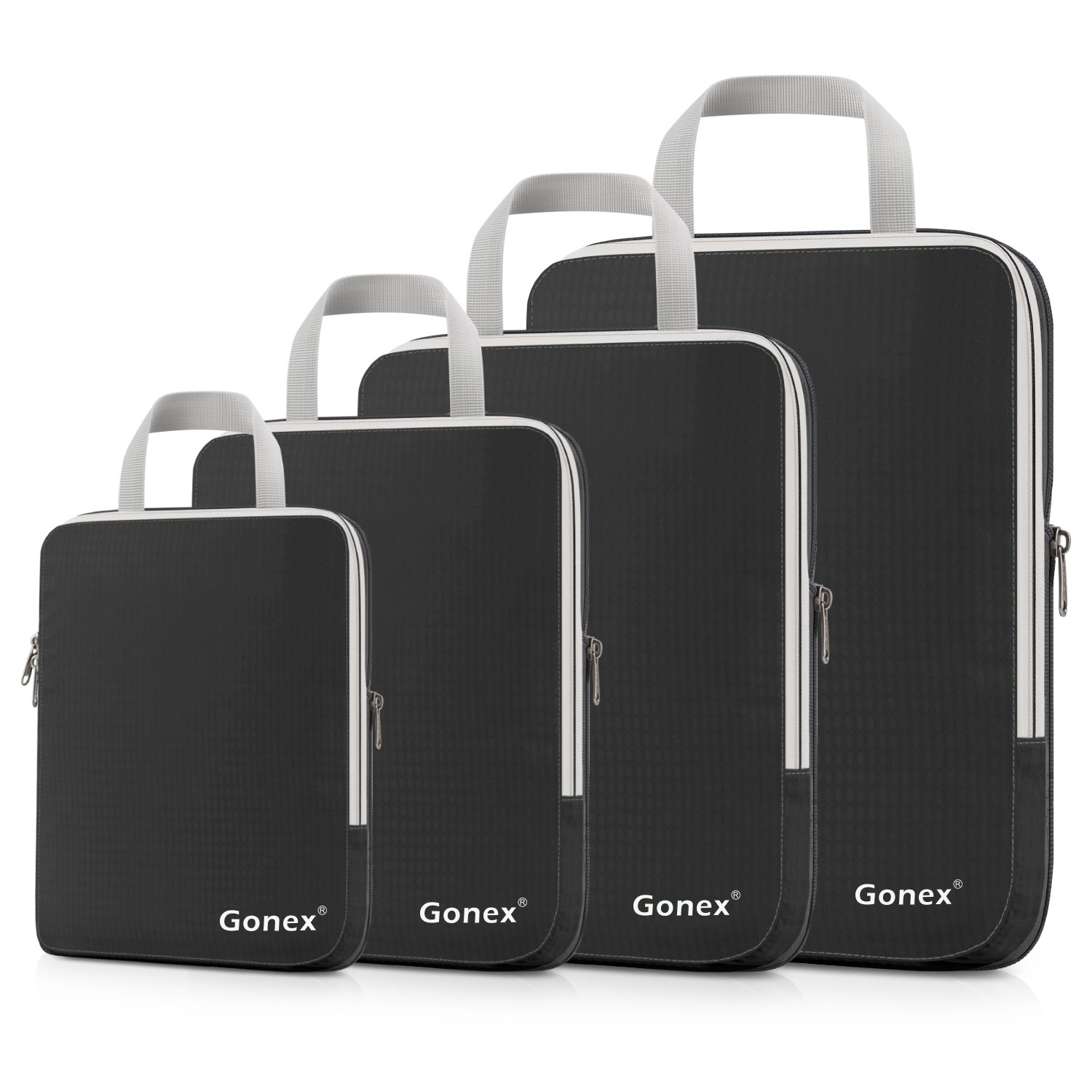 Gonex Compression Packing Cubes Extensible Organizer Bags For Travel Suitcase Organization Set of 4 Bags — image 1