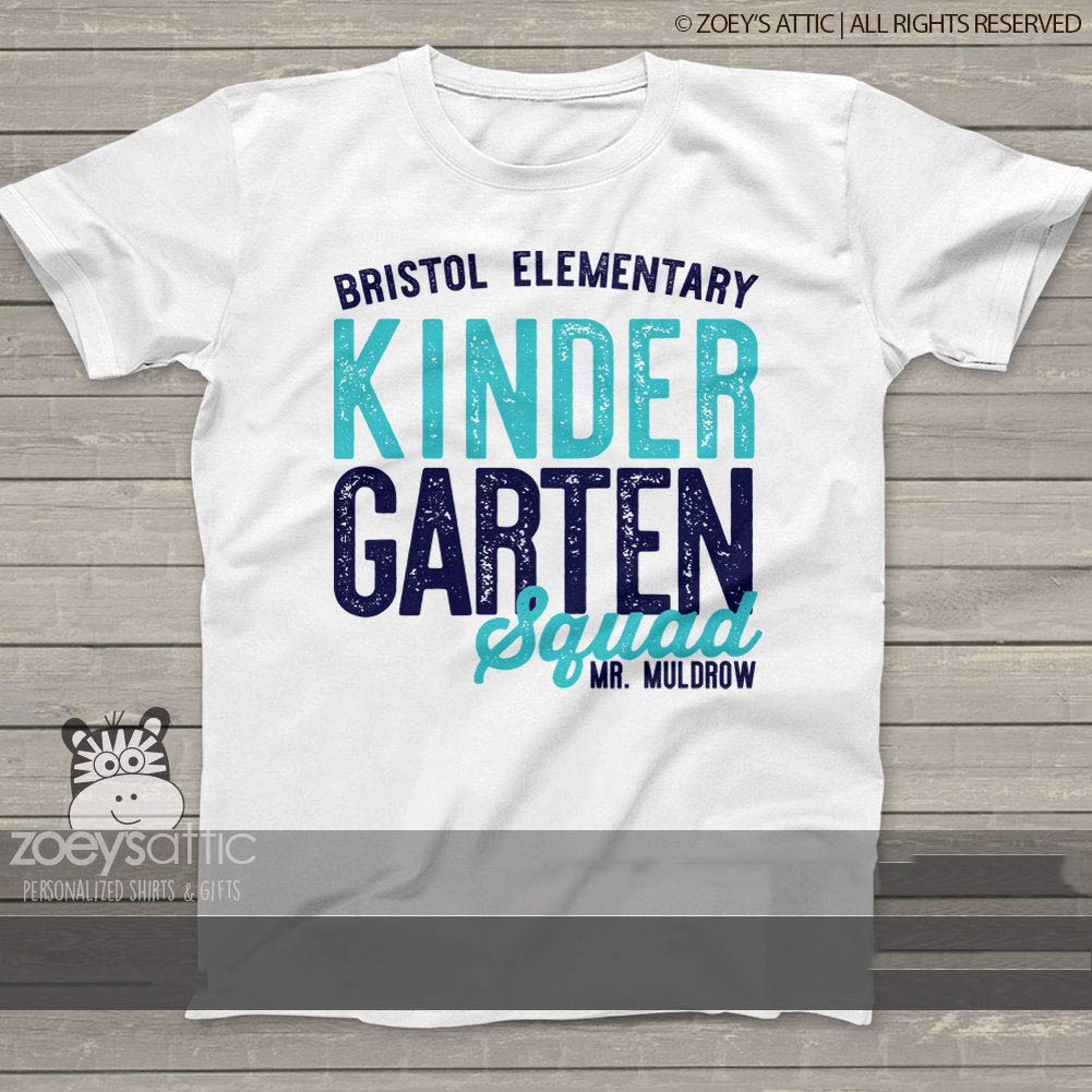 Fifth Grade Squad, Kindergarten Squad, Any Grade Tea Team Personalized For Teas Back To School Mscl 140 T Shirt