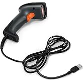 JRHC USB Barcode Scanner 2D, Handheld Wired 1D QR Automatic Code Scanner, PDF417 Data Matrix Bar Code Reader for POS Mobile Payment, Convenience Store, Supermarket, Warehouse, Library