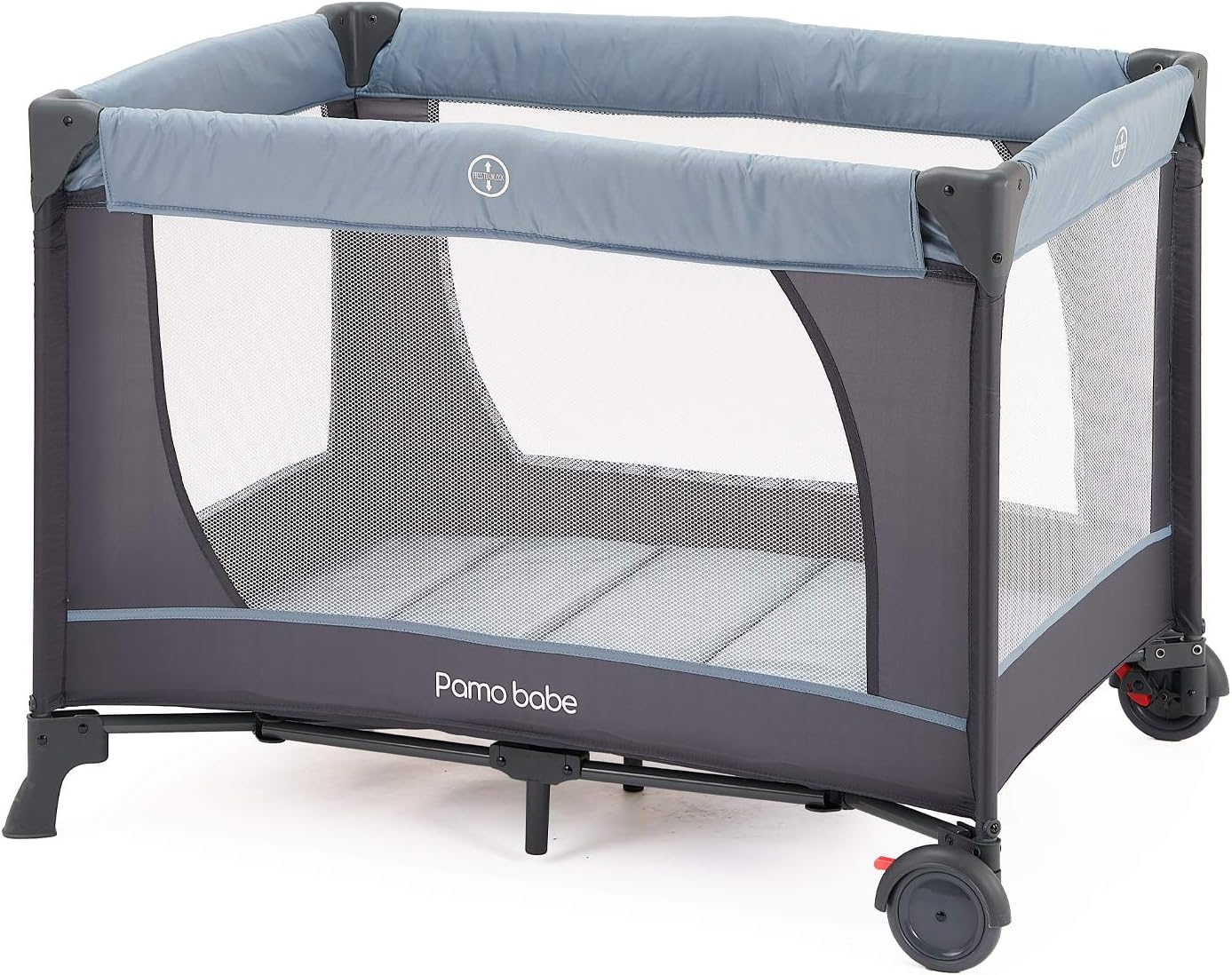 Portable Folding Travel Cot (Grey) BigaMart