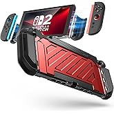 SUPCASE for Nintendo Switch 2 Case 2025 (Unicorn Beetle Pro), [Military-Grade Protection] [Magnetic Joy Con Controllers Friendly] Dockable Integrated Cover Accessories for Nintendo Switch 2, Ruddy