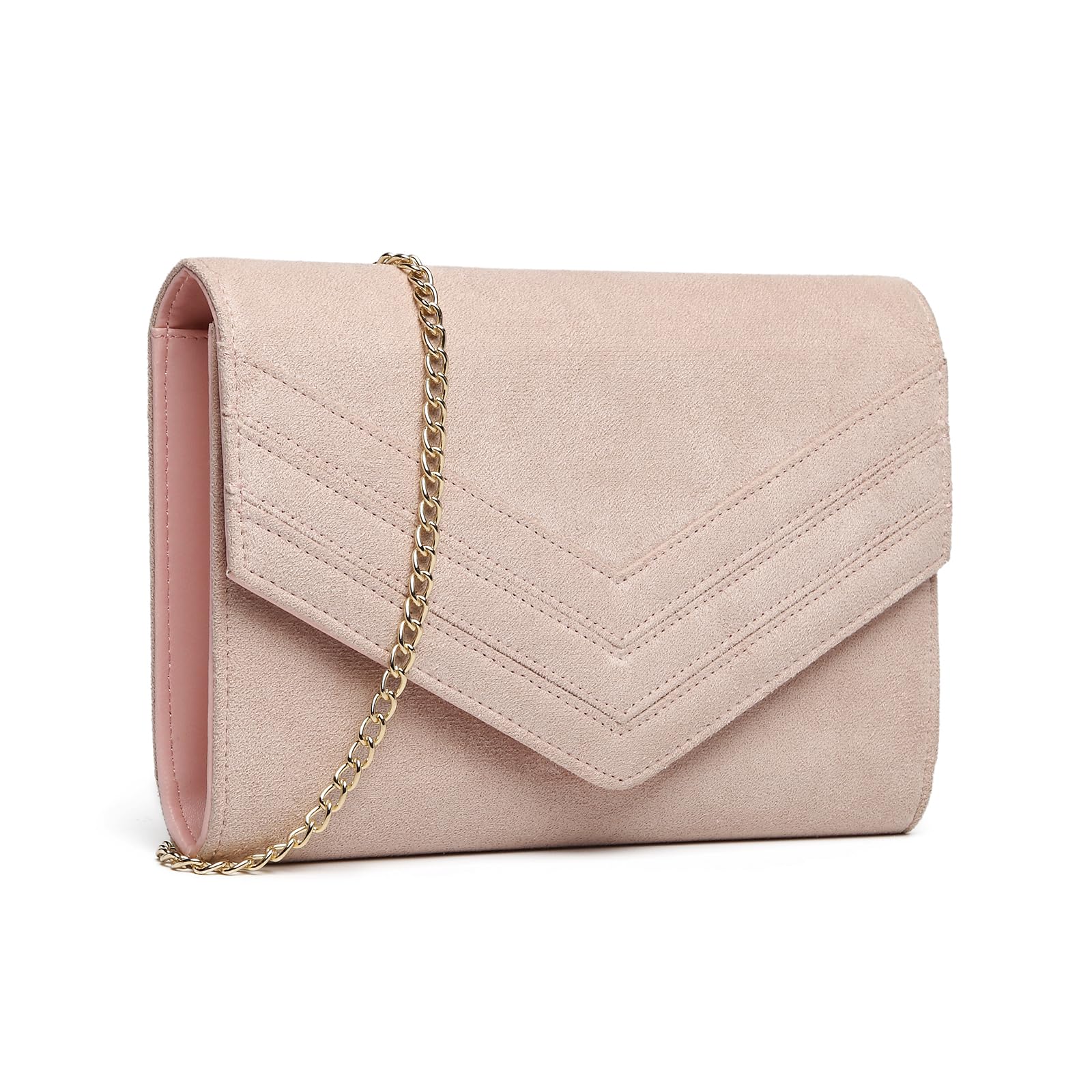 Miss Lulu Women's Clutch Evening Bag, Wedding Handbag with Detachable Chain Strap, Shoulder & Crossbody Option