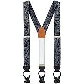 Trafalgar Men's Sobee Silk Button End Braces (Suspenders)