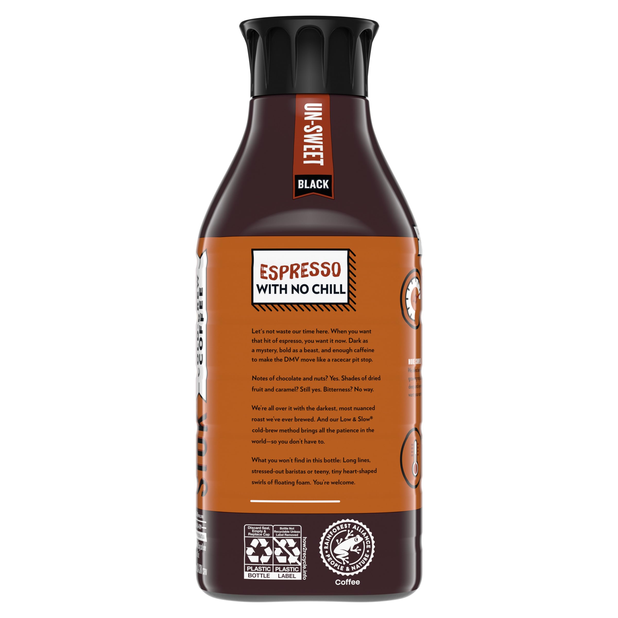 SToK Cold Brew Coffee, Un-sweet Black Espresso Blend, 48 oz. Bottle