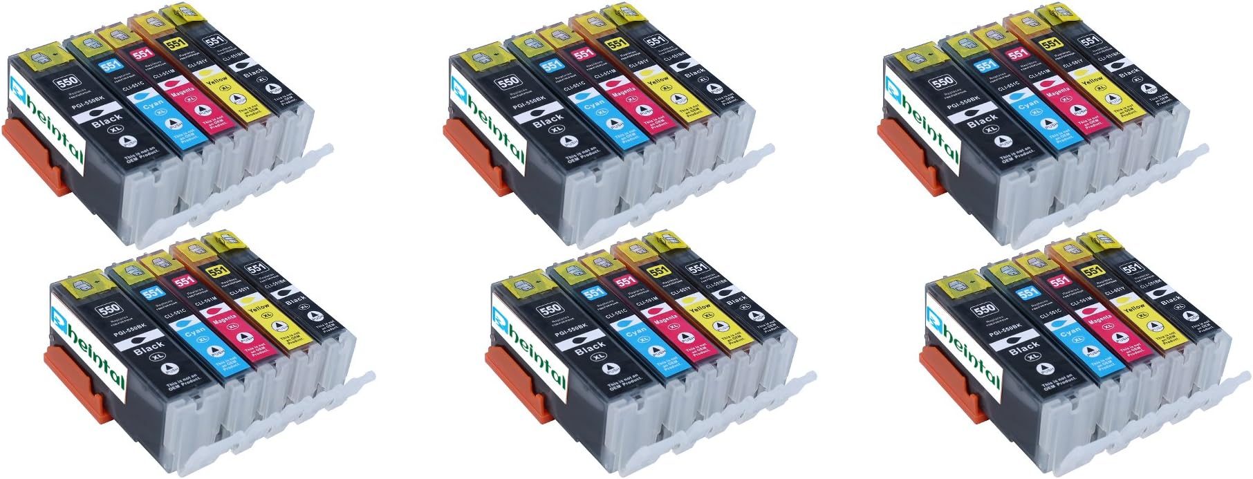 30 Compatible Printer Ink cartridges for Canon PGI-550 CLI-551 XL with chip