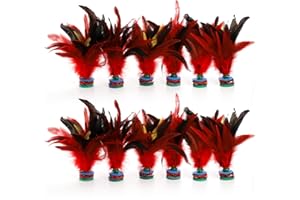 AVLA 12 Pack Kick Shuttlecock, Colorful Chinese Jianzi, 8 inch Feather Foot Sports Toys for Improving Leg Muscle Strength and Body Flexibility, Training Aid for Solo Practice, Outdoor Garden Games