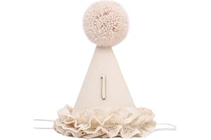 WAHAWU Lace 1/2 Birthday Hat-Sweet Half Birthday Decoration,Lace Flower Princess Party Crown,6 Months Floral Party Supplies