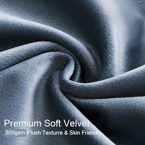 TOPFINEL 120 INCHES LONG EXTRA LONG SLATE BLUE VELVET CURTAINS FOR LIVING ROOM,HEAVY LUXURY FLOOR TO CEILING PINCHED PLEATED BOHO SOUND ABSORBING CRUSHED VELVE DRAPES 2 PANELS FOR TRACK SYSTEM 10 FT