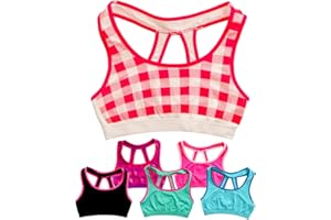 Alyce Ives Intimates Seamless Girls Sports Bra, Pack of 6- Racerback Training Bras for Girls