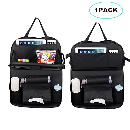STYLINGCAR Organizer Auto Rückenlehnenschutz Multifunktionale Auto Aufbewahrungstasche für Kinder Reise Tägliche Gebrauch