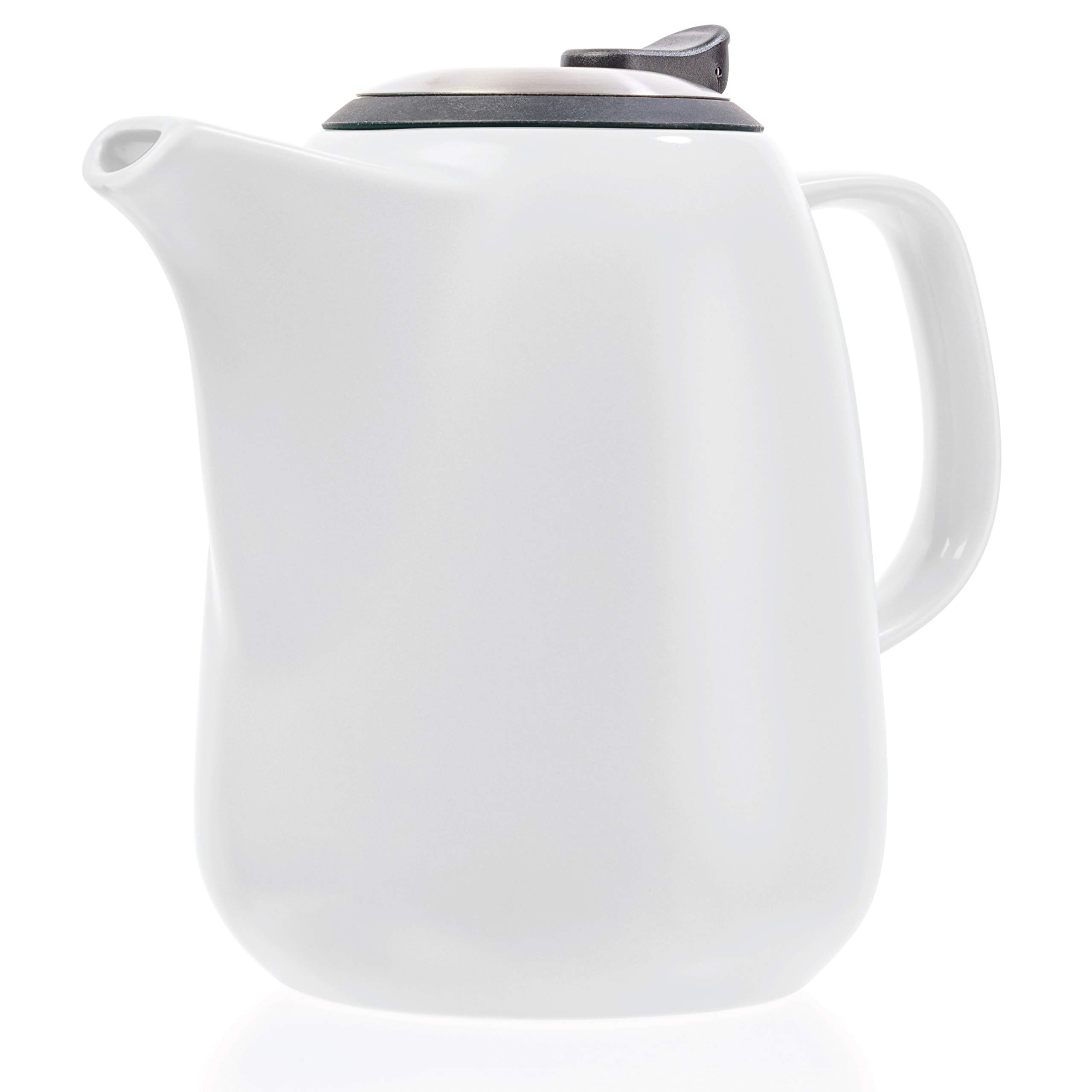 Tealyra Daze Ceramic Large Teapot White 47ounce (67 cups) With
