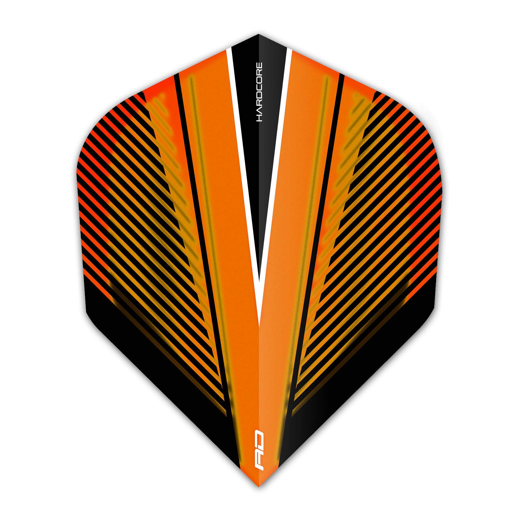 RED DRAGON Hardcore Radical Orange V Extra Thick Standard Dart Flights - 4 sets Per Pack (12 Dart Flights in total)