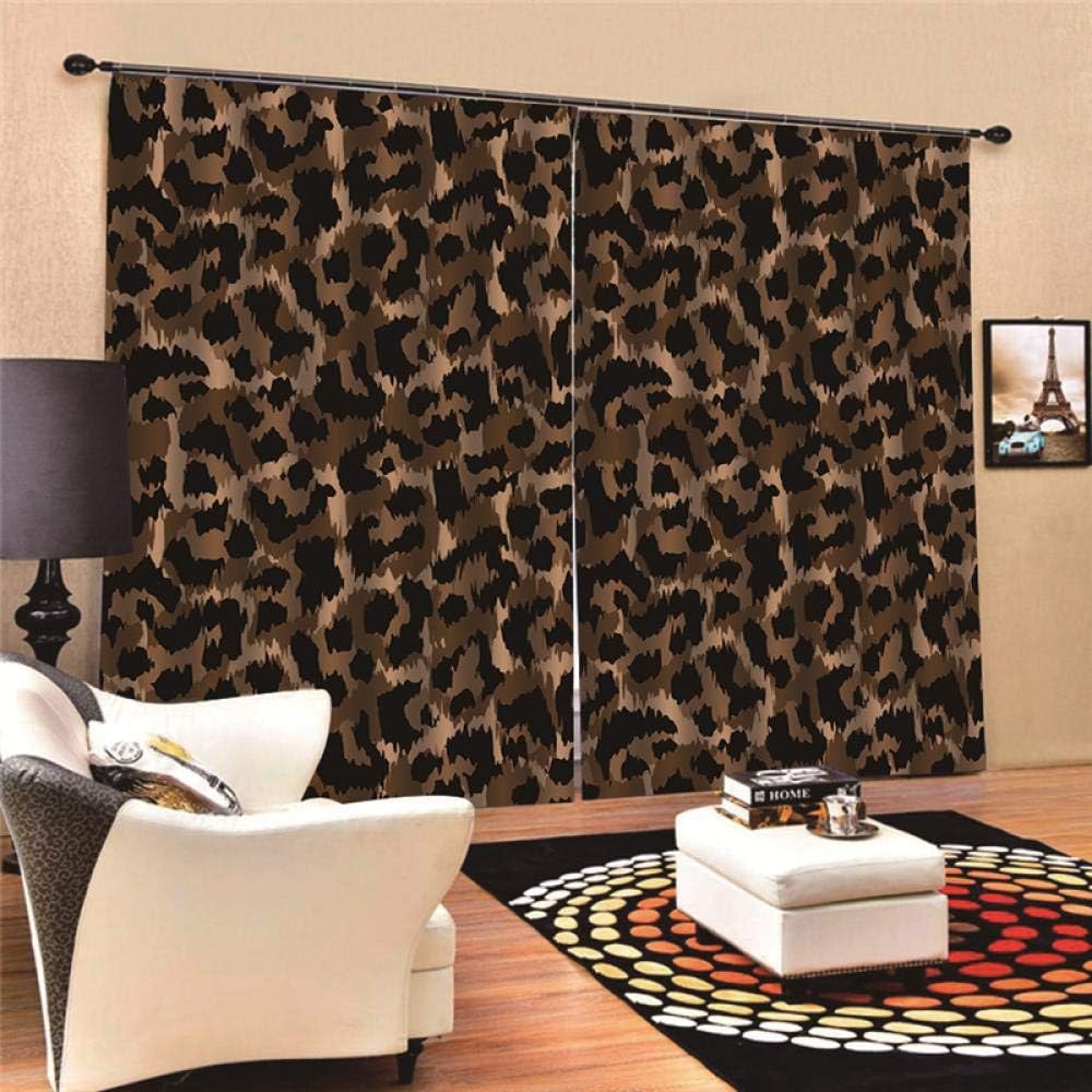 YNKNIT Cortinas Opacas Cortinas Habitacion Estampado de Leopardo