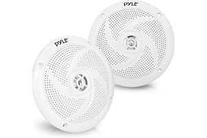 Pyle Marine Speakers - 5.25 Inch 2 Way Waterproof and Weather Resistant Outdoor Audio Stereo Sound System with 240 Watt Power