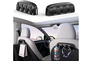 YONZEE 2-Pack Foldable Hidden Car Seat Hooks for Tesla Model Y and Model 3 Accessories 2024 2023 2022 2021, Upgraded Anti-Drop Car Hangers for Bags and Purses