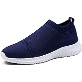 TIOSEBON Women's Walking Sock Shoes Elastic Knit Lightweight Slip on Breathable Yoga Sneakers
