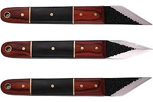 MKC 3pc Marking Knife within Tin Box, Marking Gauge Woodworking, Premium Woodworking Tool with High Speed Steel Sharp Blade, Beautiful Wood Handle