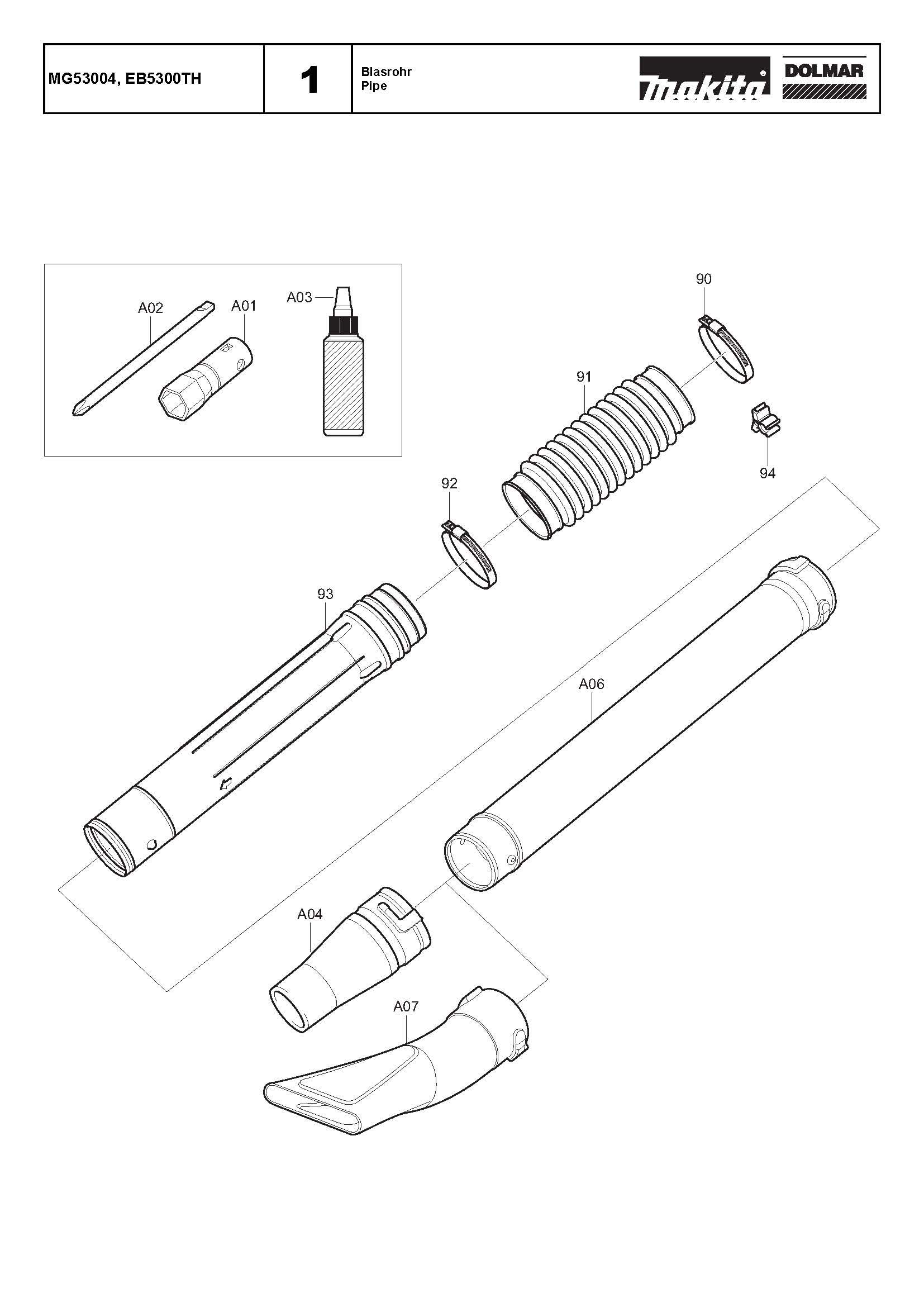 Gasket Original Part for Dolmar MG53004, 161523-4-9302