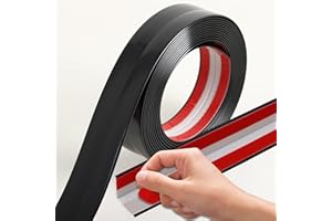 Coengwui L-Shaped Corner Guards, Peel and Stick Molding Trim for Furniture Edge Bumper, Table Door Frame Protection and Decoration (Matte Black, 16.4ft x 0.8in)