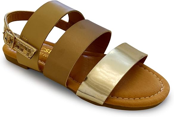 multi strap flat sandals