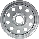 eCustomrim Trailer Wheel 15X5 SPECIAL BOLT PATTERN 5 Lug On 5 Inch Silver | 15 X 5 Silver Grey Rim, 5 Lug on 5 Inch Bolt Pattern, 3.19 Inch Center Bore, 1870 Lbs Max Load, Trailer Tire Use Only
