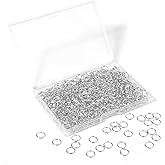 1000 Pcs 7mm Open Jump Rings Silver Plated Jump Rings for Jewelry Making Single Ring Bulk for DIY Craft Earring Necklace Bracelet Pendant Choker Jewelry Making Findings and Key Ring Chain