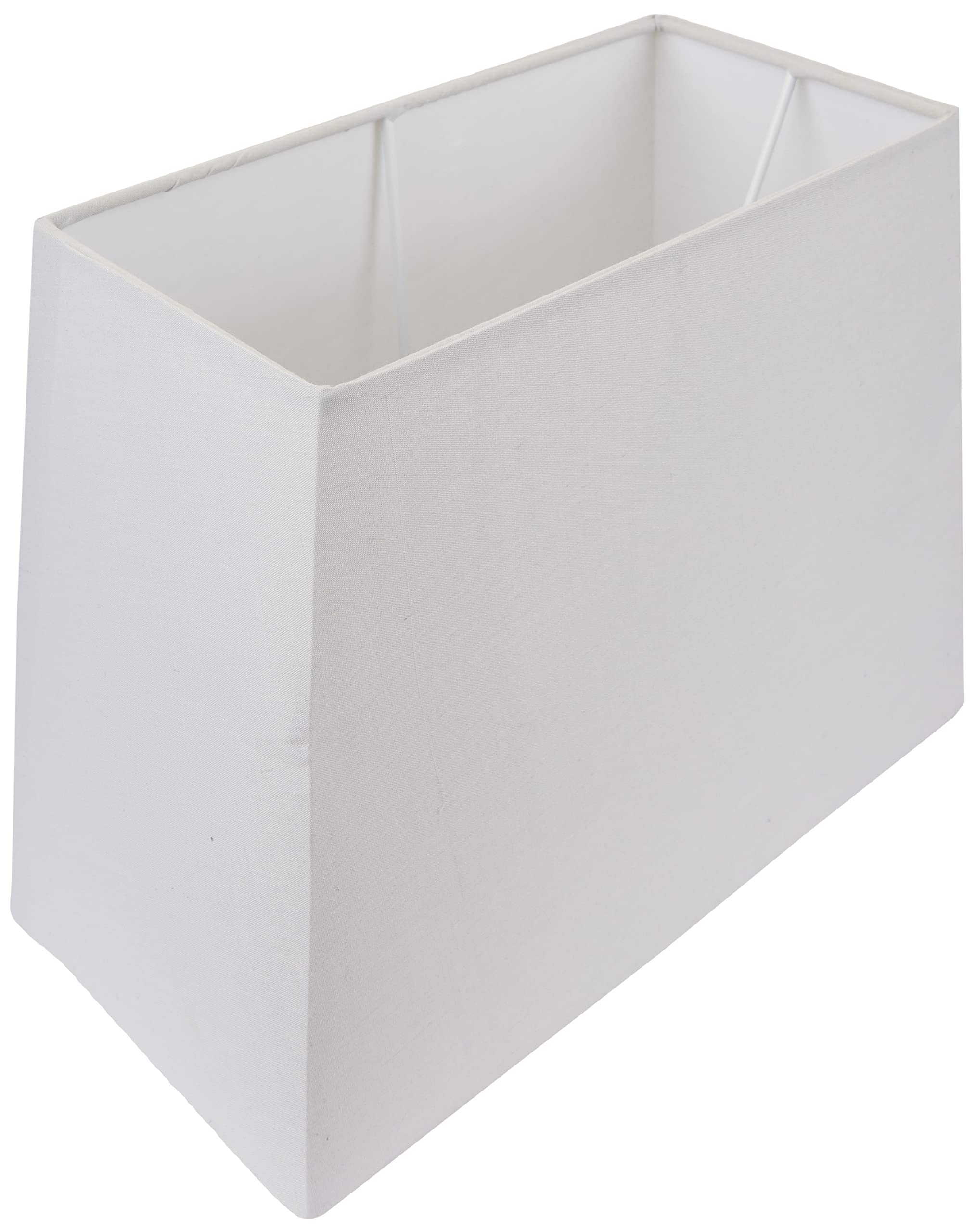 Oaks Lighting Cotton Rectangle Shade, Soft Grey