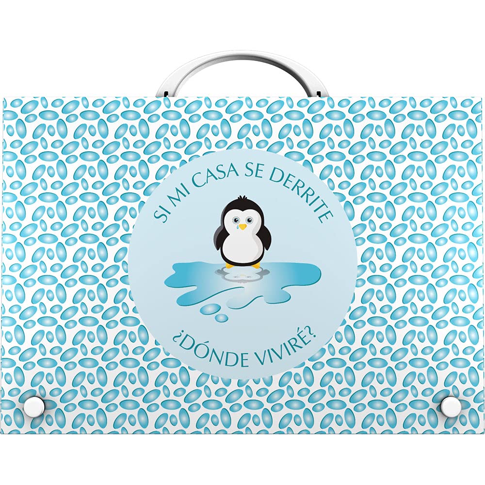 Grafoplás 37402431 School Case with Handle, Polypropylene, Wise Planet Collection, Penguin