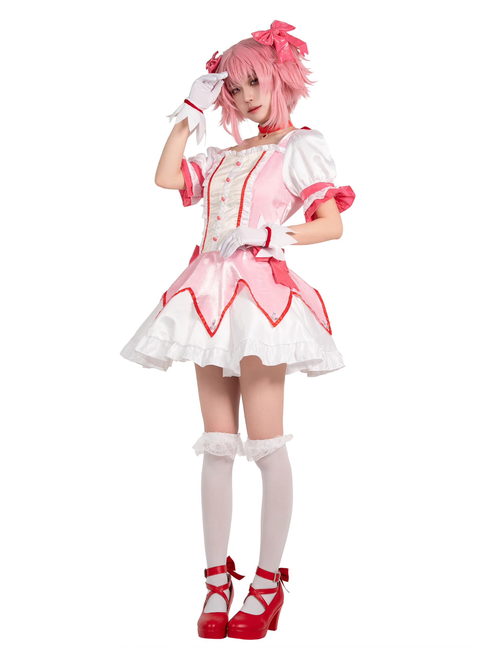 OSIAS Puella Magi Madoka Magica Kaname Madoka Cosplay Costume(XS)