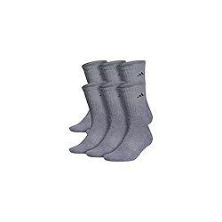 adidas Men's Athletic 6-Pack, Cushioned Crew Socks
