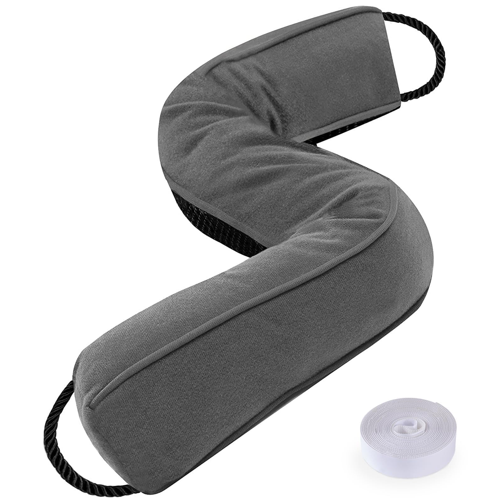 Sunolga Door Draft Stopper Blocks Hot and Cold Air with Removable Washable Cover for Bottom of Door, All-Season Seal for Noise, Light, Dust, Door Sweep for Gaps Up to 3", Home Essentials, 30", Gray Image