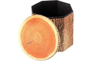 KwongKwongRom Tree Stump Storage Stool,Multifunctional Toy Storage Box,Tree Stump Stool, Forest Decor,Tree Stump Stool
