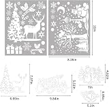 VEYLIN Xmas Window Clings 141 Static Snow Flakes 8 Sheets Merry Christmas view 3