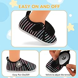 FEETCITY Toddler Walking Shoes Boys Girls Slip On