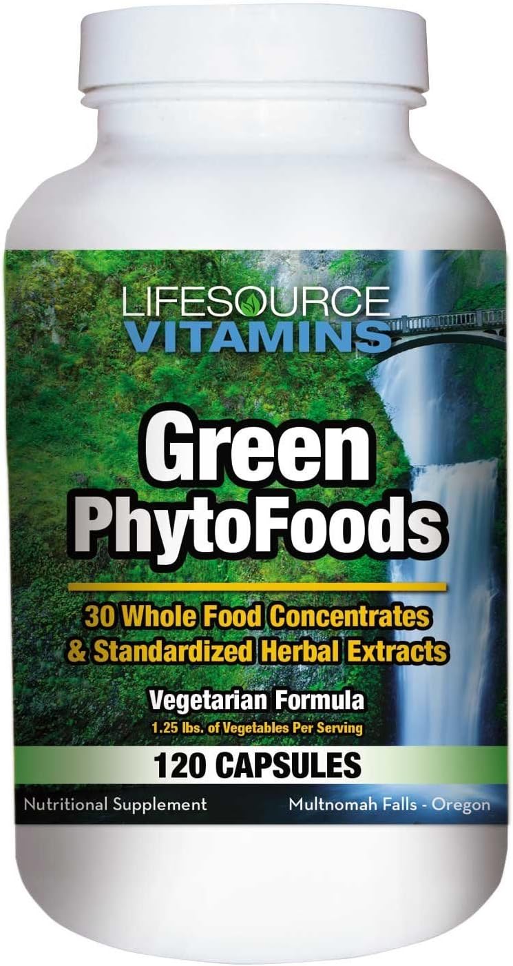 LifeSource Vitamins Green Phyto Foods 120 Capsules