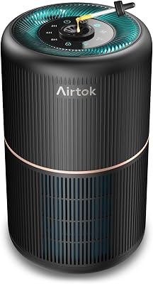 Purificador de Aire, Purificador de Aire Con Esponja de Fragancia, Filtro HEPA Para Alergias, Humo, Caspa De Mascotas y Olores, con Luz nocturna, temporizador, bloqueo para niños, 25dB