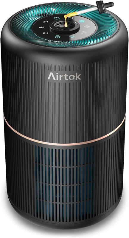 Purificador de Aire, Purificador de Aire Con Esponja de Fragancia, Filtro HEPA Para Alergias, Humo, Caspa De Mascotas y Olores, con Luz nocturna, temporizador, bloqueo para niños, 25dB