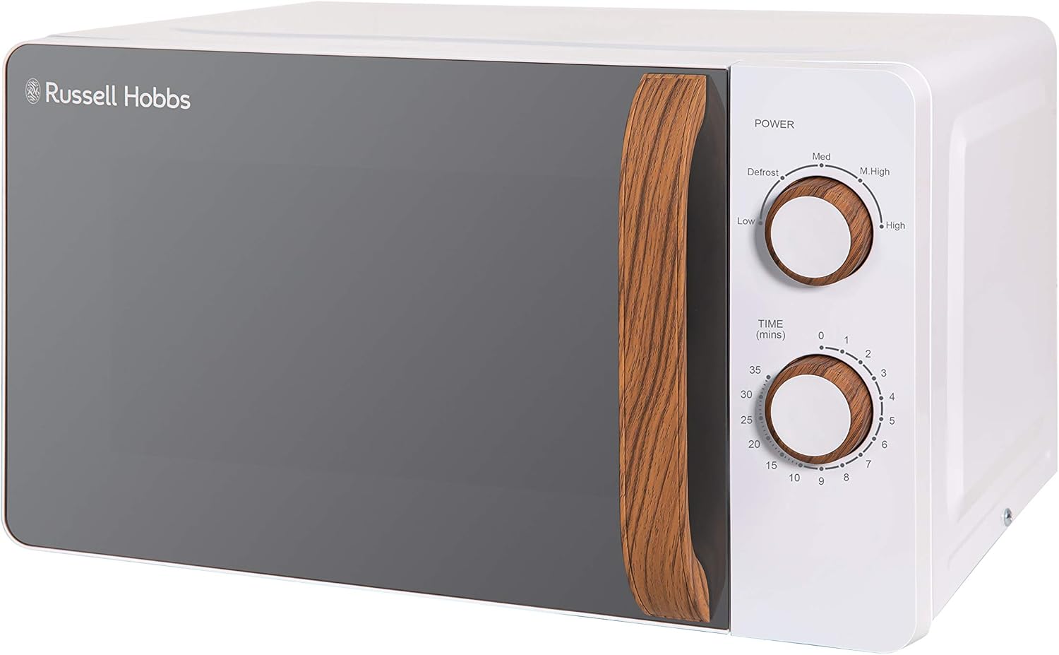 Russell Hobbs RHMM713 Scandi Compact White Manual Microwave Amazon.co