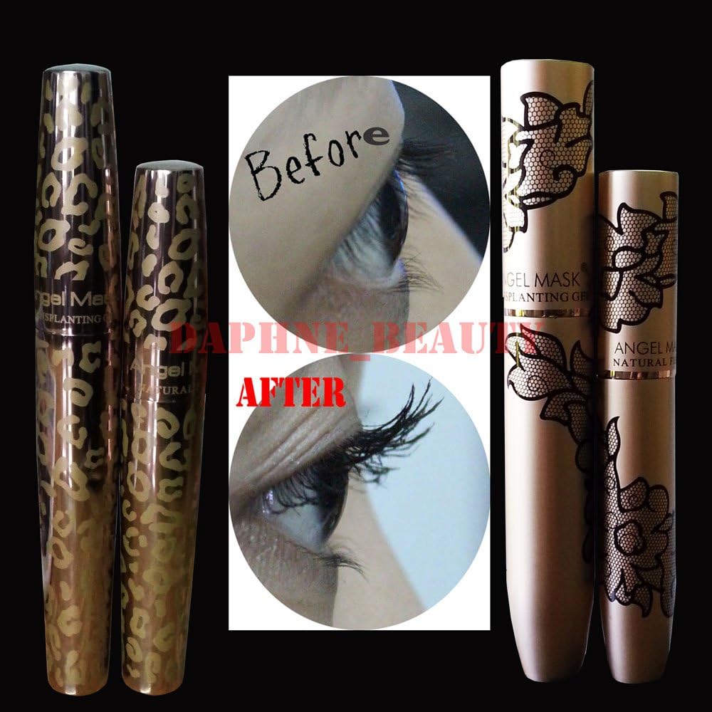 3D Fiber Lashes - 2 Pattern 2 Sets Angel Mask 368 & 1747 (Gel & Fiber) Mascara Set