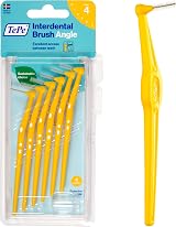 TePe Angle Interdental Brush Yellow 0.7mm ISO 4 6 pcs Plaque Remover